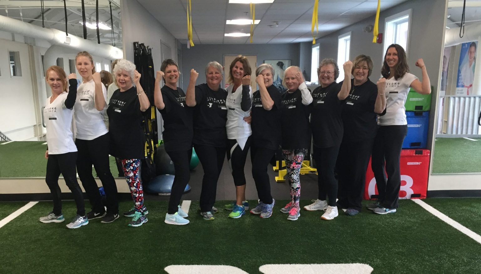 Old Colony YMCA Livestrong Team posing