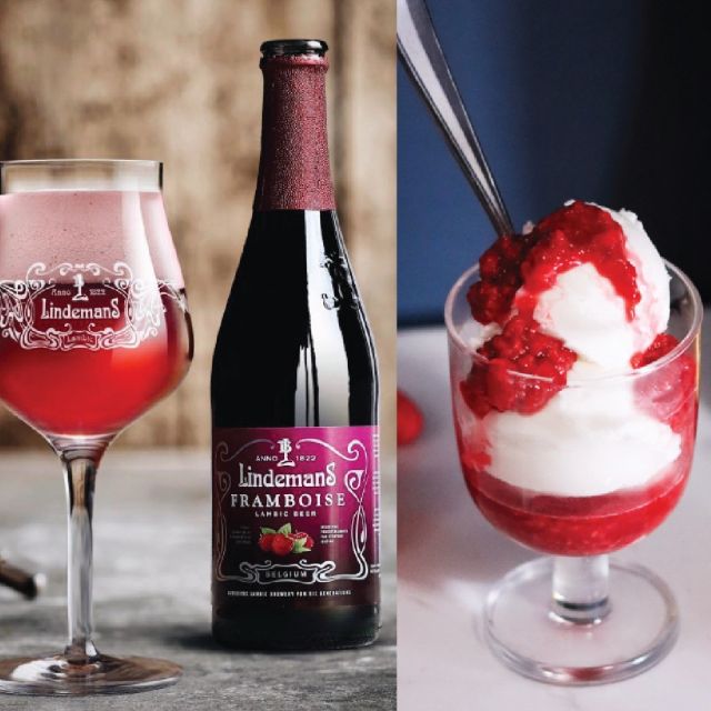 Blend @lindemansbeers Framboise with crushed raspberries and a touch of sweetness to create a dessert that looks almost as impressive as it tastes.
Thanks to @merchantduvin for the recipe.

Framboise Coulis Recipe:
- 2 tsp/1 cl Lindemans Framboise
- 2 handfuls fresh raspberries
- 1/4 cup/6 cl sugar
- 1 tsp/.5 cl lemon juice

Combine raspberries and sugar in saucepan. Cook under low heat until raspberries are broken down, about 10 minutes. Remove from heat and add remaining ingredients. Optional: Strain to remove seeds.