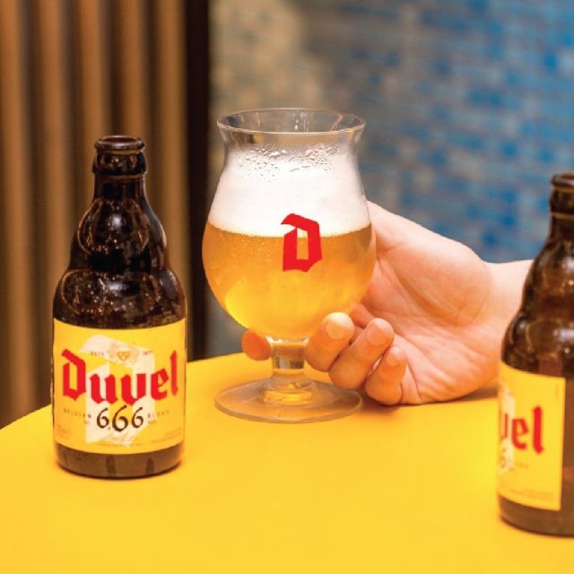 Duvel 6.66% 
It’s fresh, lively, and fruity, with a rounded soft finish. It’s like the Duvel you know with a little twist.  @duvelusa

Duvelishly fresh