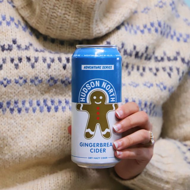 @hudsonnorthcider Gingerbread Cider is a festive cider that conjures up the magic of gingerbread cookies in a drink, with a zesty flavor that warms your heart and soul, and a sweet and spicy taste that makes you feel cozy and merry.

This Adventure Series cider is made with Hudson Valley apples, Honey, Molasses, Ginger, Cinnamon, Clove, Nutmeg and is made with 😋HALF the sugar of other desert ciders out there.⁠

Run, run as fast as you can to your four-pack. Trust us, these won't last long.
⁠
5% ABV - GLUTEN FREE