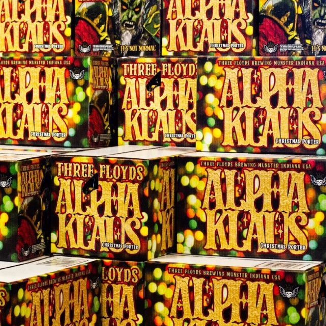 We call this perfect porter weather and @3floydsbrewing Alpha Klaus is here to warm you up and get you in the holiday spirit.

Alpha Klaus - A big American Christmas Porter brewed with English chocolate malt, Mexican sugar, and tons of strange American hops. The pronounced hop bitterness gives way to flavors of molasses and chocolate from the roasted malt bill. 7.3% ABV