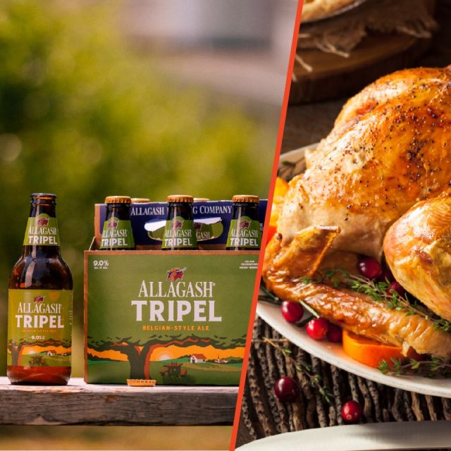 What craft beer to pair with the main star of the show 🌟? We nominate @allagashbrewing Tripel Belgian-Style Ale as the perfect companion to your roasted Turkey.

Allagash Brewing Tripel - This award-winning celebration of a classic Belgian beer style is filled with notes of passion fruit and honey. Its simple recipe yields a full range of elegant flavor and finishes refreshingly dry. Its golden, crisp, and refined profile pulls from a tradition that began centuries ago in Belgian Abbeys. 9.0% ABV