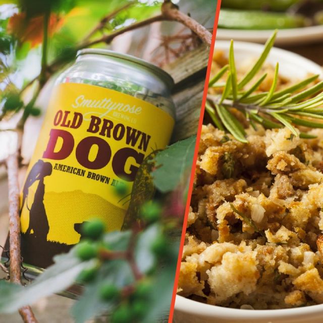 A Thanksgiving meal isn't complete without these traditional side dishes. We have @smuttynosebeer Old Brown Dog paired with stuffing, @prisoncitybeer Mass Riot paired with green bean casserole, @threesbrewing Hereafter paired with candied yams, and last, but not least, @hudsonnorthcider Big Apple paired with cranberry sauce. All solid mouth watering offerings for your Thanksgiving table.

Smuttynose Old Brown Dog - An award-winning example of an American Brown Ale, reach for this when the occasion calls for something big on flavor but without the hop punch. Reliable and robust, playful and adventurous. 6.5% ABV

Prison City Mass Riot - A hazy, juicy treat. Loaded with Simcoe, Citra and Mosaic hops. 6.8% ABV

Three's Brewing Hereafter - Oktoberfest lager with tasting notes of Honey Blossom, Sourdough crust, Hint of Melon, Quaffable. 5.5% ABV

Hudson North Cider Big Apple - A crisp, full-bodied imperial cider made with just the right amount of sweetness. Packing a punch at 8.2% ABV